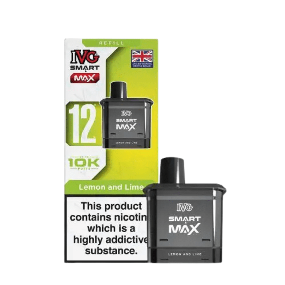 IVG Smart Max 10,000 Prefilled Pods - Eliquid Base - Lemon Lime
