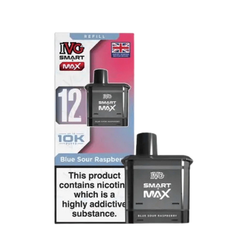 IVG Smart Max 10,000 Prefilled Pods - Eliquid Base - Blue Sour Raspberry
