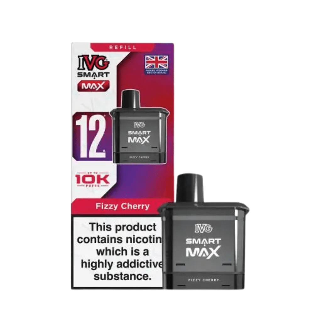 IVG Smart Max 10,000 Prefilled Pods - Eliquid Base - Fizzy Cherry