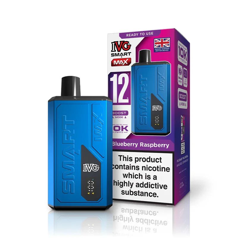 IVG Smart Max 10K Disposable Pod Kit - Eliquid Base - Blueberry Raspberry