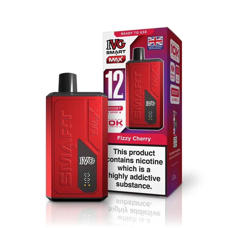 IVG Smart Max 10K Disposable Pod Kit - Eliquid Base - Fizzy Cherry