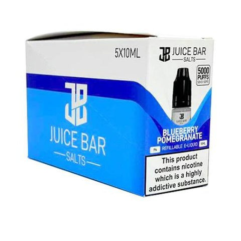 Juice Bar 10ml Nic Salts - Pack Of 5 - Eliquid Base-Blueberry Pomegranate