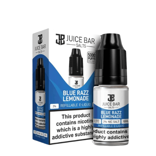 Juice Bar 10ml Nic Salts - Pack Of 5 - Eliquid Base - Blue Razz Lemonade