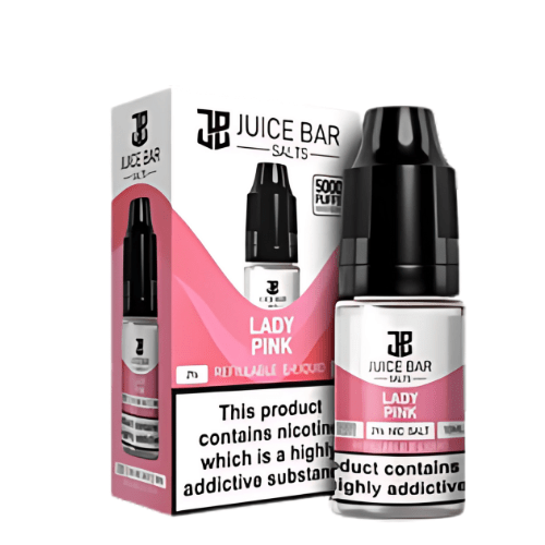 Juice Bar 10ml Nic Salts - Pack Of 5 - Eliquid Base - Lady Pink