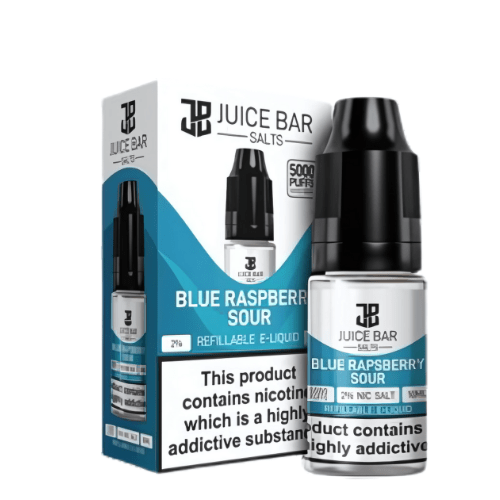 Juice Bar 10ml Nic Salts - Pack Of 5 - Eliquid Base - Blue Sour Raspberry
