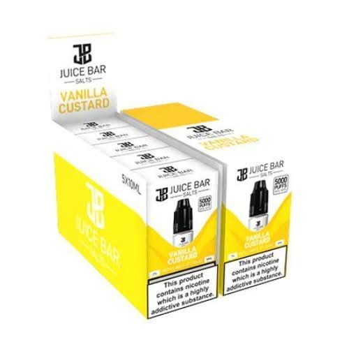 Juice Bar 10ml Nic Salts - Pack Of 5 - Vanilla Custard