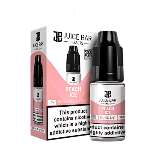 Juice Bar 10ml Nic Salts - Pack Of 5 - Eliquid Base - Peach Ice