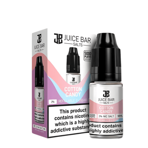 Juice Bar 10ml Nic Salts - Pack Of 5 - Eliquid Base - Cotton Candy