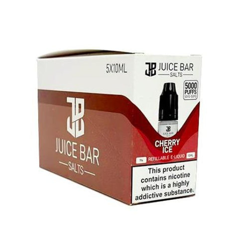 Juice Bar 10ml Nic Salts - Pack Of 5 - Eliquid Base-Cherry Ice