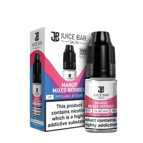 Juice Bar 10ml Nic Salts - Pack Of 5 - Eliquid Base - Mango Mixed Berries