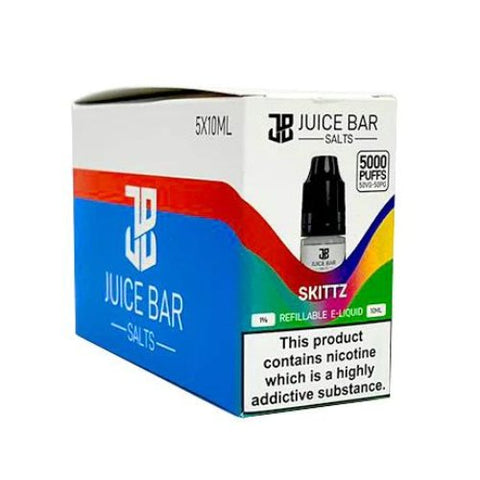 Juice Bar 10ml Nic Salts - Pack Of 5 - Eliquid Base-Skittz