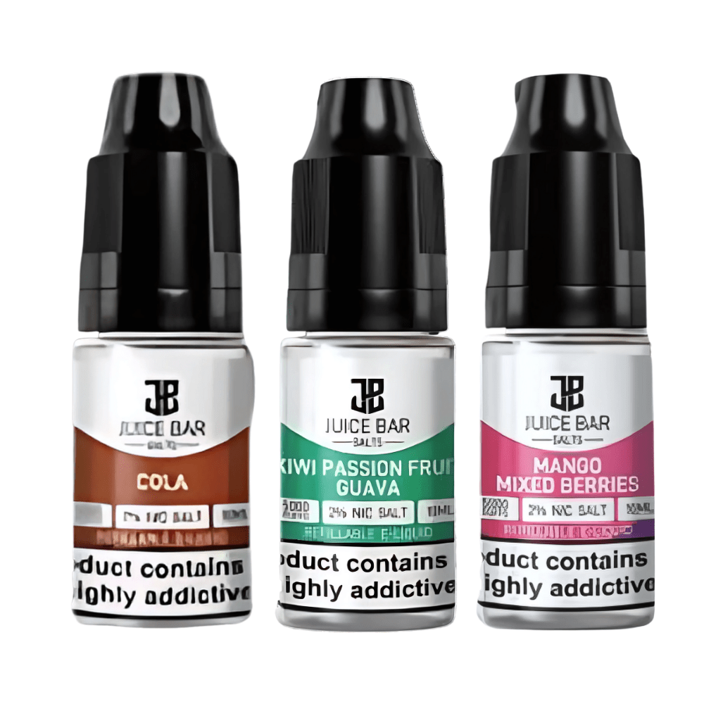 Juice Bar 10ml Nic Salts - Pack Of 5 - Eliquid Base - Apple Peach