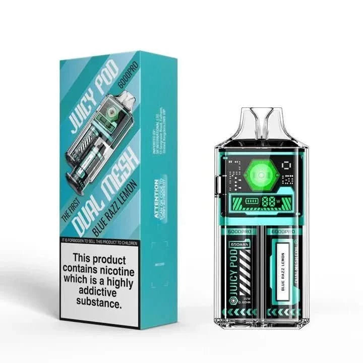 Juicy Pod Good Pro 6000 Disposable Vape Device - Blue Razz Lemon