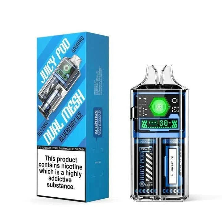 Juicy Pod Good Pro 6000 Disposable Vape Device - Blueberry Ice