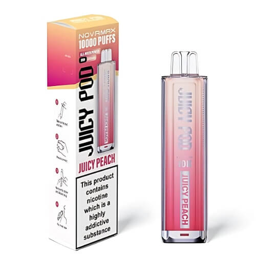 Juicy Pod Nova Max 10000 Disposable Device  20MG,  Juicy Peach