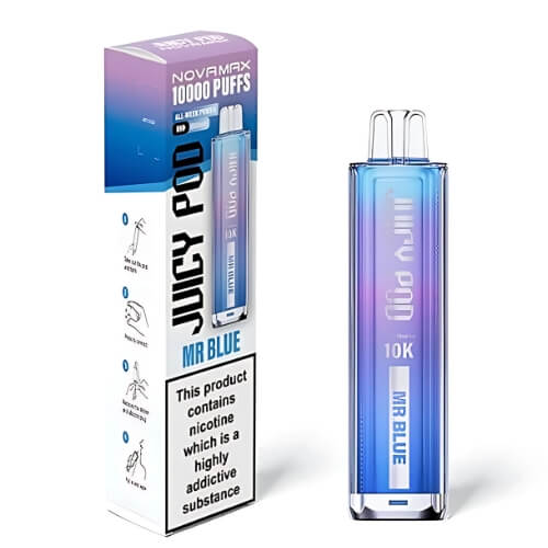 Juicy Pod Nova Max 10000 Disposable Device  20MG, Mr. Blue