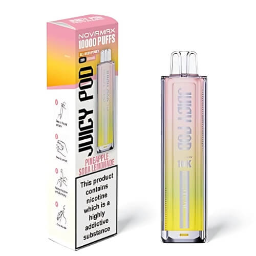 Juicy Pod Nova Max 10000 Disposable Device  20MG,  Pineapple Soda Lemonade