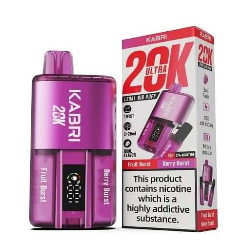Kabri 20000 Ultra Bar 2 in 1 Disposable Vape Device  - Fruit Burst & Berry Burst