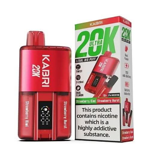 Kabri 20000 Ultra Bar 2 in 1 Disposable Vape Device  - Strawberry Kiwi & Strawberry Burst