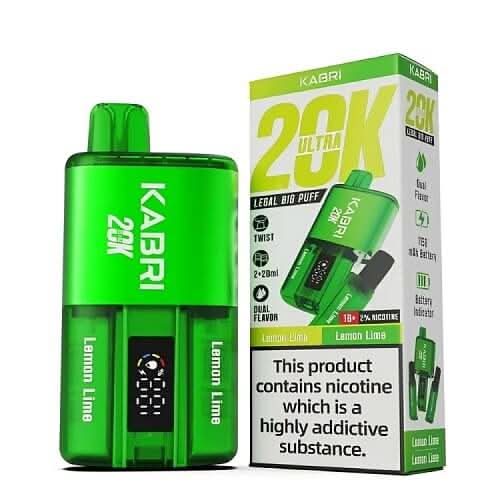 Kabri 20000 Ultra Bar 2 in 1 Disposable Vape Device - Lemon Lime & Lemon Lime