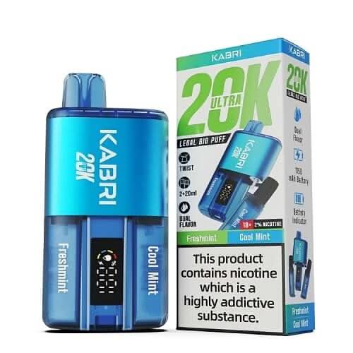 Kabri 20000 Ultra Bar 2 in 1 Disposable Vape Device  - Fresh Mint & Cool Mint