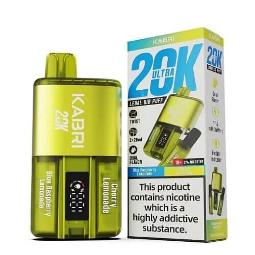 Kabri 20000 Ultra Bar 2 in 1 Disposable Vape Device - Blue Raspberry Lemonade & Cherry Lemonade