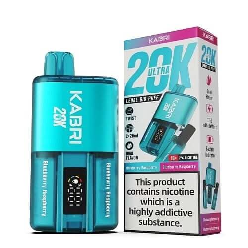 Kabri 20000 Ultra Bar 2 in 1 Disposable Vape Device - Blueberry Raspberry & Blueberry Raspberry