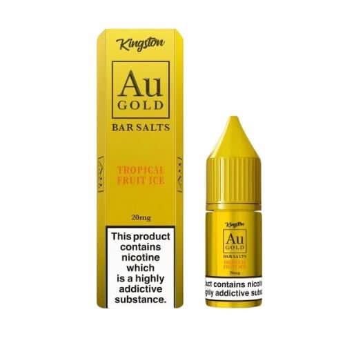 Kingston Au Gold Nic Salts 10ml E - Liquid - Pack of 10  - Tropical Fruit Ice