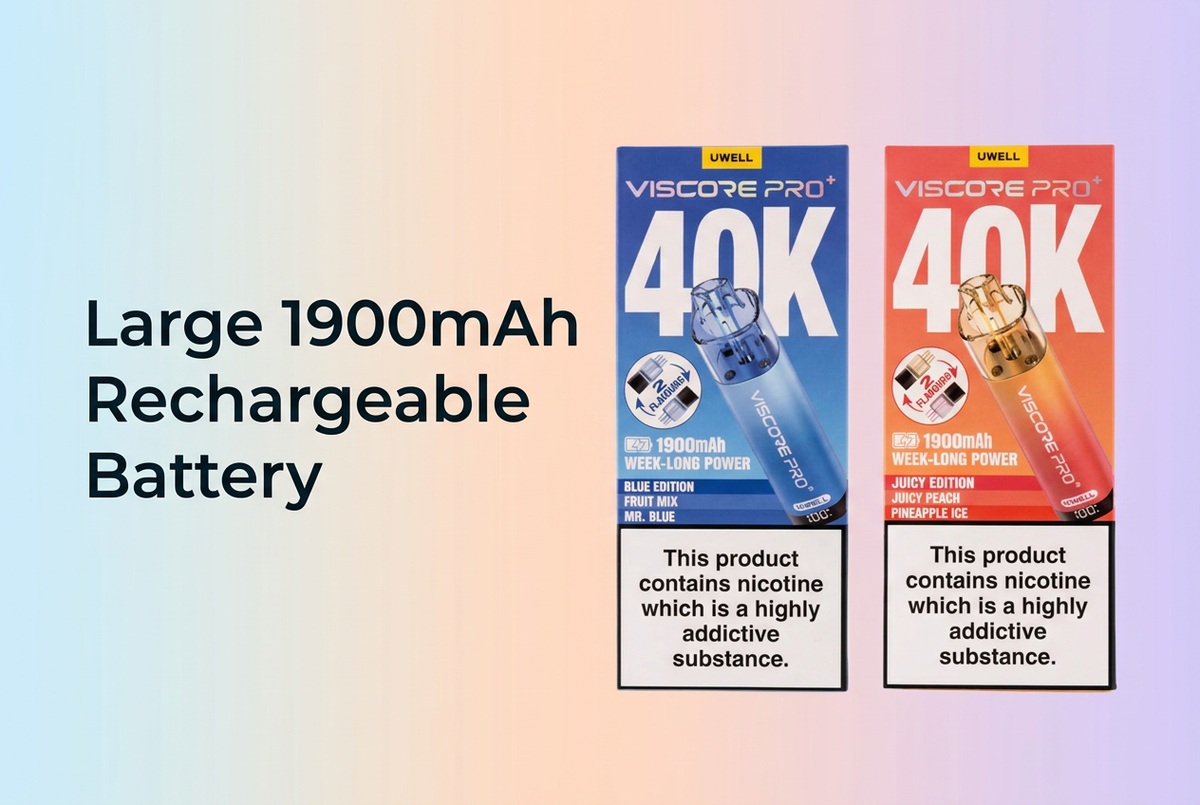 Large 1900mAh Rechargeable Battery