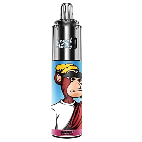 Legal Monkey 9000 puffs Disposable Vape Device - 20MG - Eliquid Base - Blueberry Raspberry