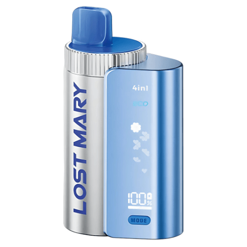 Lost Mary 3200 Puffs 4 in 1 Disposable Vape kit|Pack Of 5 - Eliquid Base - Blueberry Sour Raspberry