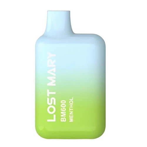 Lost Mary BM600 Menthol pod kit offering a crisp and refreshing menthol vape in a compact disposable format.