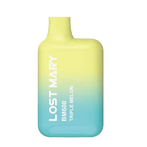 Lost Mary BM600 Triple Melon pod kit delivering a sweet blend of melon flavours in a smooth disposable vaping device.