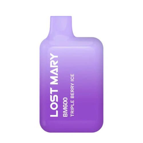 Lost Mary BM600 Triple Berry Ice pod kit with a cool mix of berries and icy freshness.