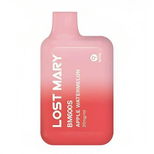 Lost Mary BM600 Apple Watermelon pod kit with a crisp apple and juicy watermelon blend.
