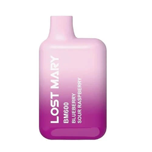 Lost Mary BM600 Blueberry Sour Raspberry pod kit with 20mg nicotine and up to 600 flavourful puffs.