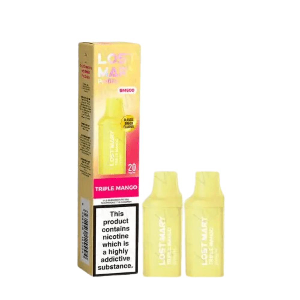 Lost Mary BM600 Prefilled Pods Pack of 2 - Eliquid Base - Triple Mango