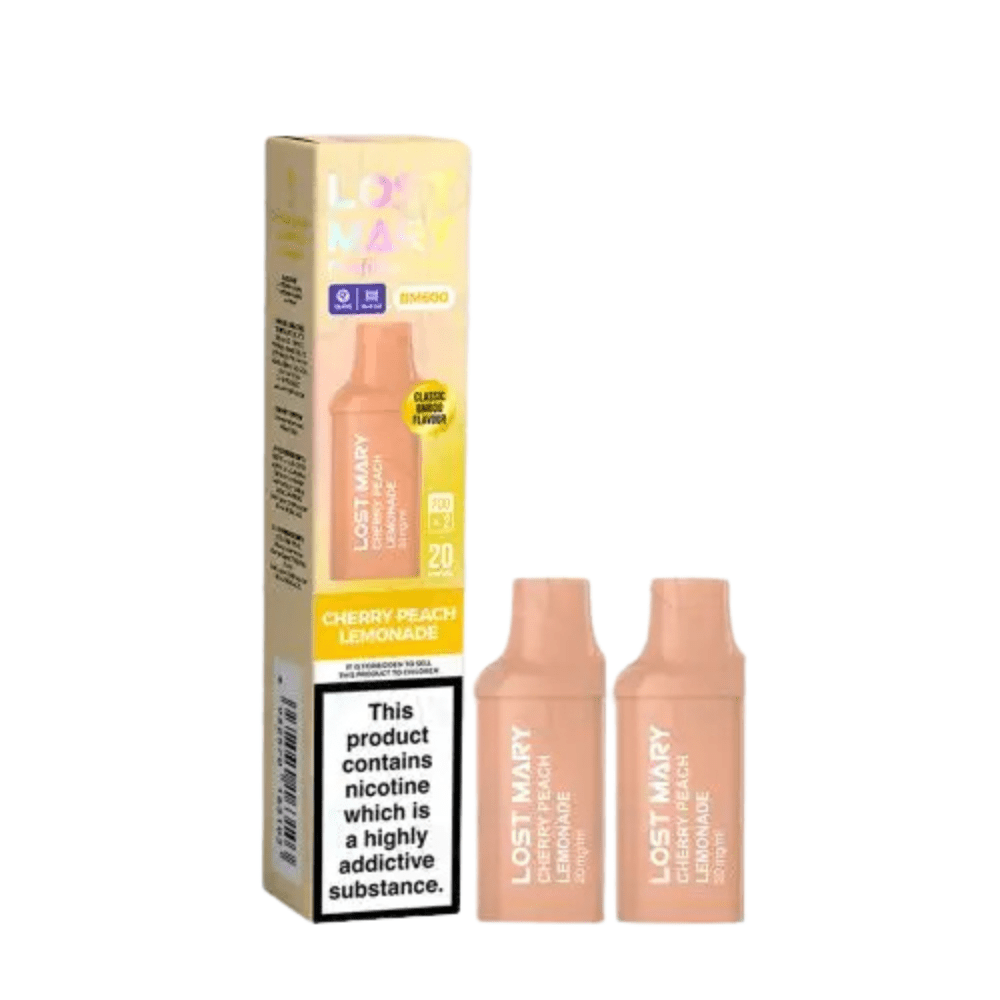 Lost Mary BM600 Prefilled Pods Pack of 2 - Eliquid Base - Cherry Peach Lemonade