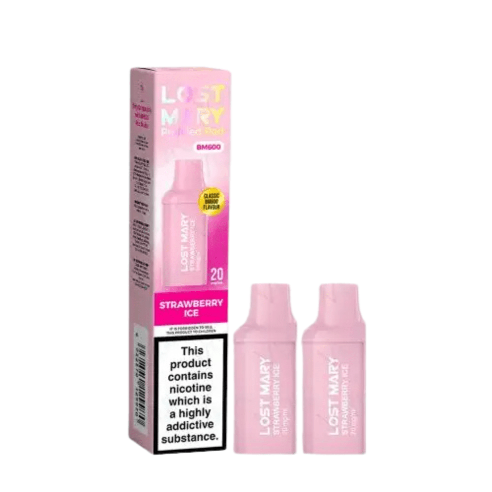 Lost Mary BM600 Prefilled Pods Pack of 2 - Eliquid Base - Strawberry Ice