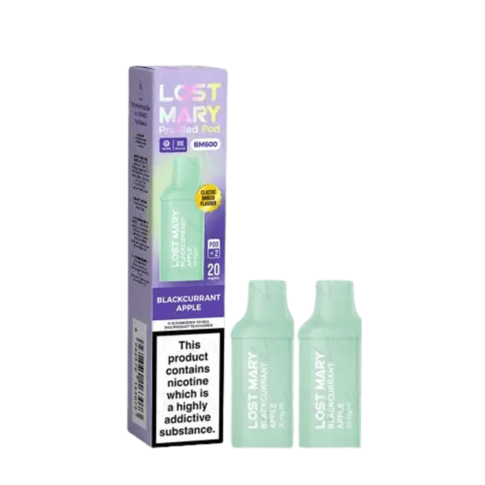 Lost Mary BM600 Prefilled Pods Pack of 2 - Eliquid Base - Blackcurrant Apple
