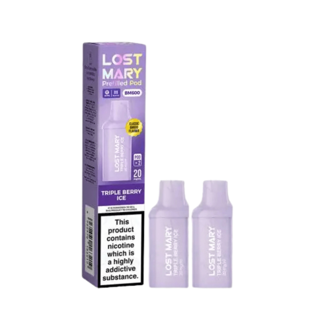 Lost Mary BM600 Prefilled Pods Pack of 2 - Eliquid Base - Triple berry Ice