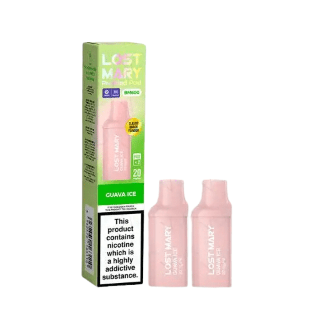 Lost Mary BM600 Prefilled Pods Pack of 2 - Eliquid Base - Guava Ice
