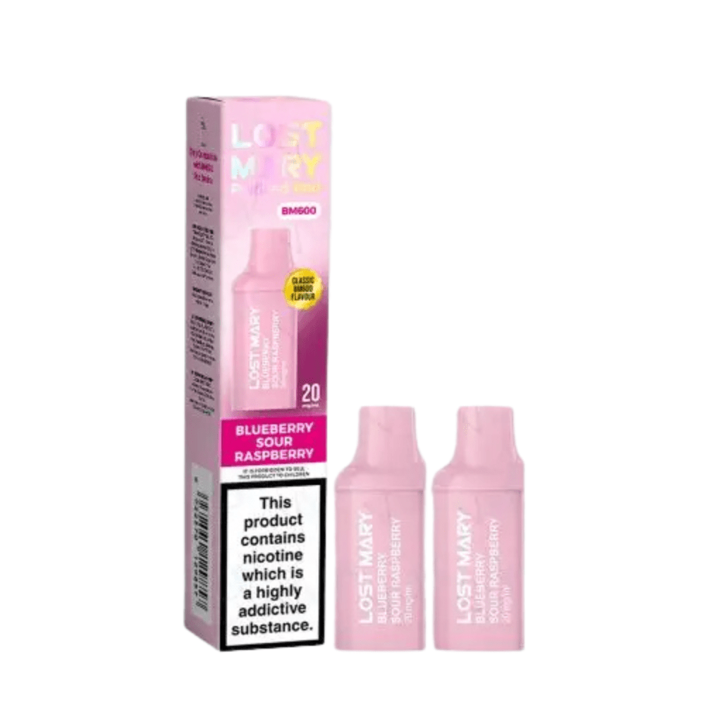 Lost Mary BM600 Prefilled Pods Pack of 2 - Eliquid Base - Blueberry Sour Raspberry
