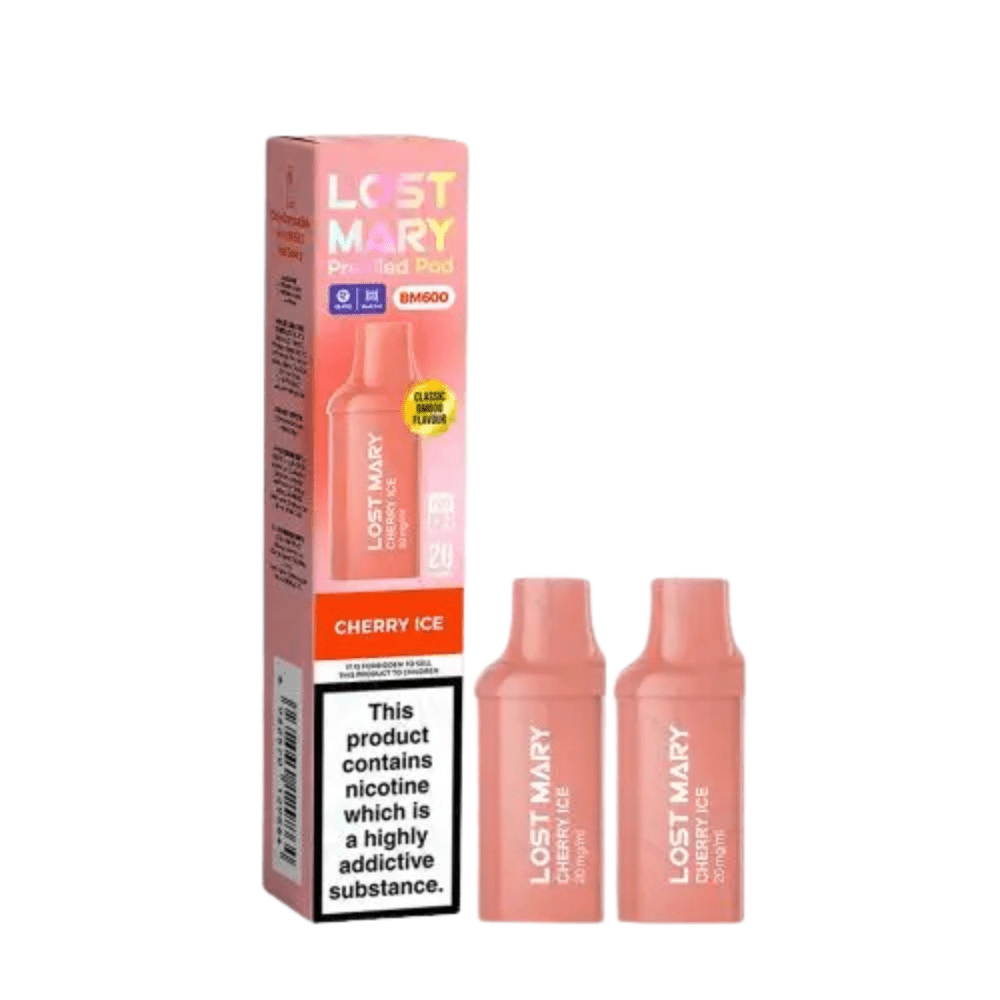 Lost Mary BM600 Prefilled Pods Pack of 2 - Eliquid Base - Cherry Ice