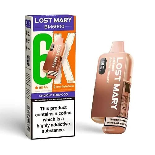 Lost Mary BM6000 Disposable Vape Kit - Box of 5 - Eliquid Base - Snoow Tobacco