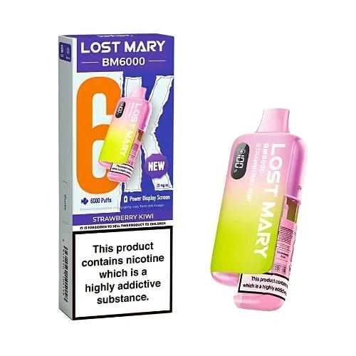 Lost Mary BM6000 Disposable Vape Kit - Box of 5 - Eliquid Base - Strawberry Ice