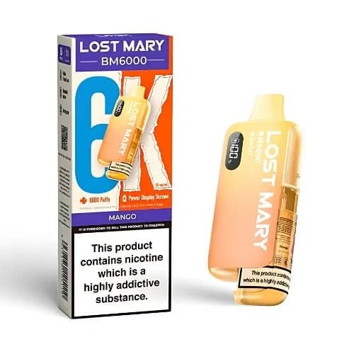 Lost Mary BM6000 Disposable Vape Kit - Box of 5 - Eliquid Base - Mango