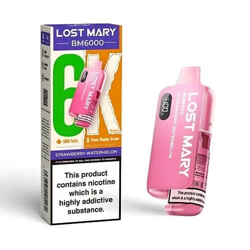 Lost Mary BM6000 Disposable Vape Kit - Box of 5 - Eliquid Base - Strawberry Watermelon