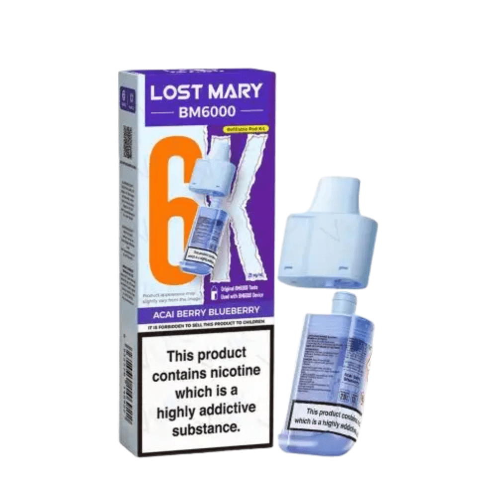 Lost Mary BM6000 Prefilled Pods - Eliquid Base - Acai Berry Blueberry
