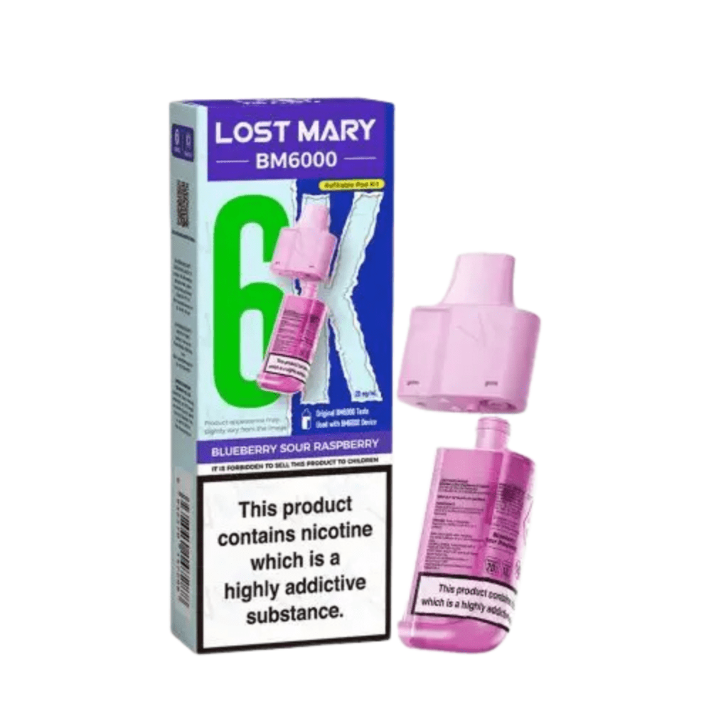 Lost Mary BM6000 Prefilled Pods - Eliquid Base - Blueberry Sour Raspberry